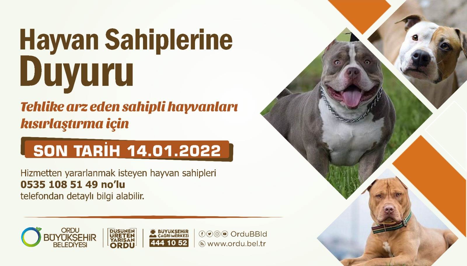 KISIRLAŞTIRMALARI ÜCRETSİZ YAPILACAK